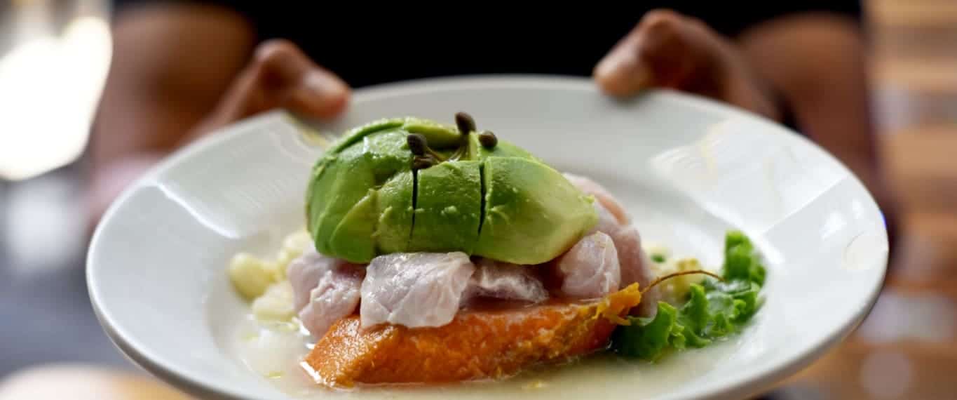 Ceviche with avocado